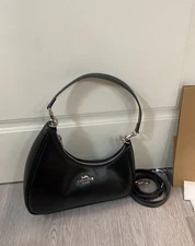 Twisted Teri Shoulder Bag In Signature Canvas Black CBI02 Outlet 108842