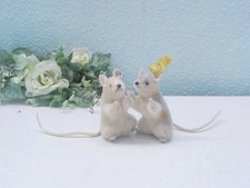 2x STEIFF MOUSE PIEPS, 8 cm with ID's
