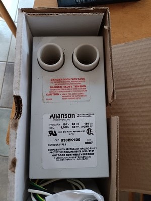 Allanson 530EK120 Neon Sign Transformer PRI: 120V SEC: 5000V 30mA