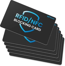 RFID Blocking Card 6 Pack, Bank Debit Credit Card Protector, Anti-Theft Contactl