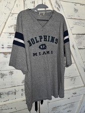 VTG 90s Miami Dolphins Men’s XL Embroidered V-Neck Short Sleeve Shirt USA Lee