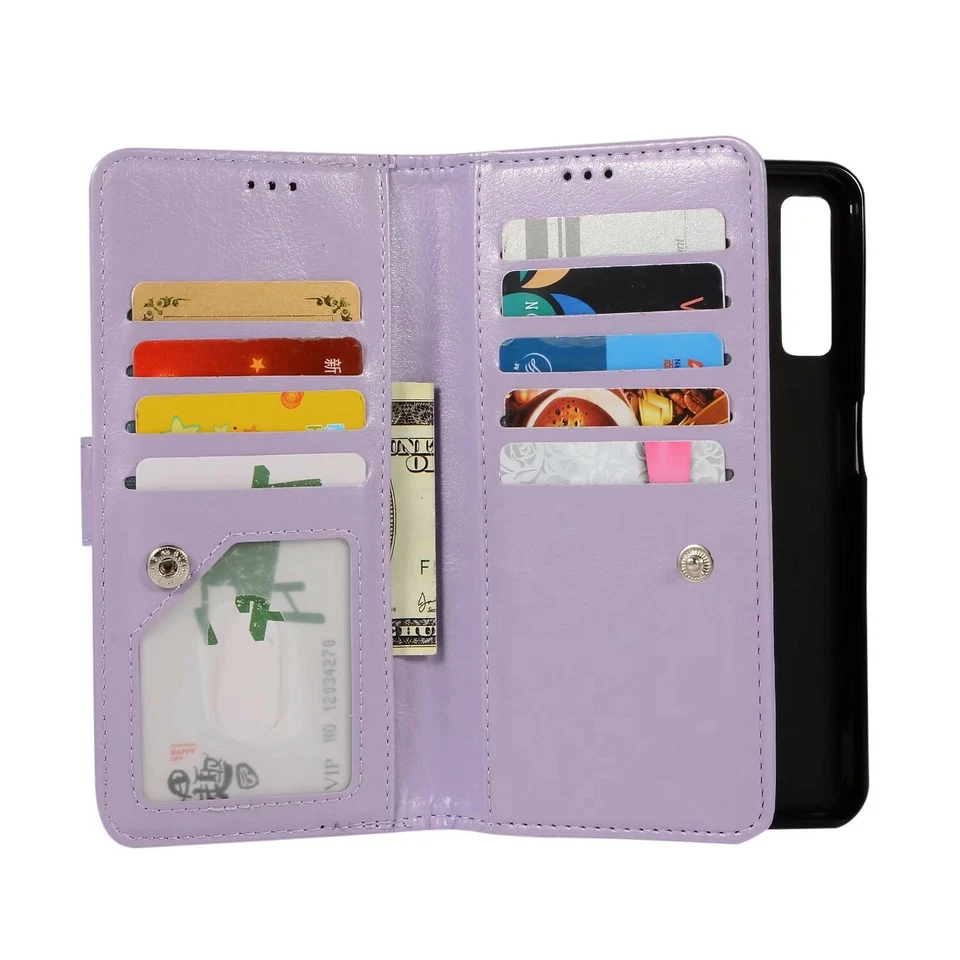 Zipper Glitter Wallet Phone Case For iPhone 15 14 13 12 11 Samsung S21 S22 S23 - Image 2 of 4