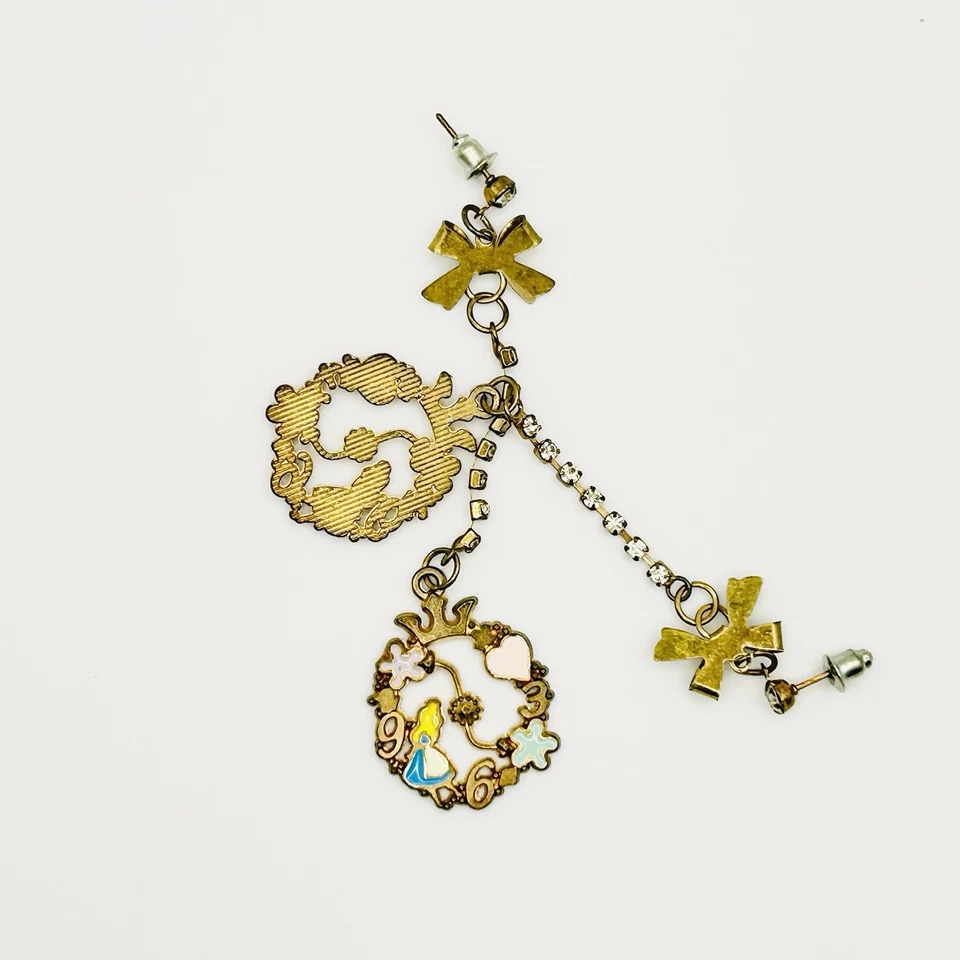 Betsey Johnson Azul Lindo Reloj Alicia Perla Cristal Arco Soporte Pendientes-BJ88271 Foto 3 de 4