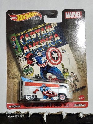 2013 Hot Wheels Premium Pop Culture Captain America VW Volkswagen T1 Drag Bus 