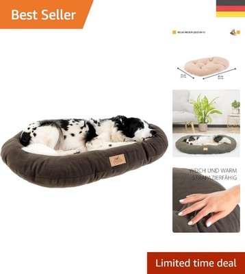 Komfortables und praktisches Microfleece Hunde- und Katzenbett - Grau, 100x63cm