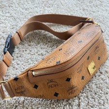MCM Fursten Belt Bag In Visetos Cognac. Excellent Condition