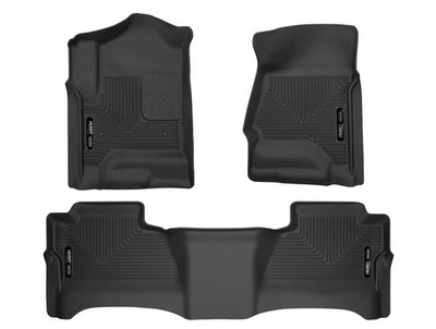 Husky Weatherbeater Mats Fit 14-18 Slvrd/Sra 1500,15-19 2500-3500 Crew 3pc Blk