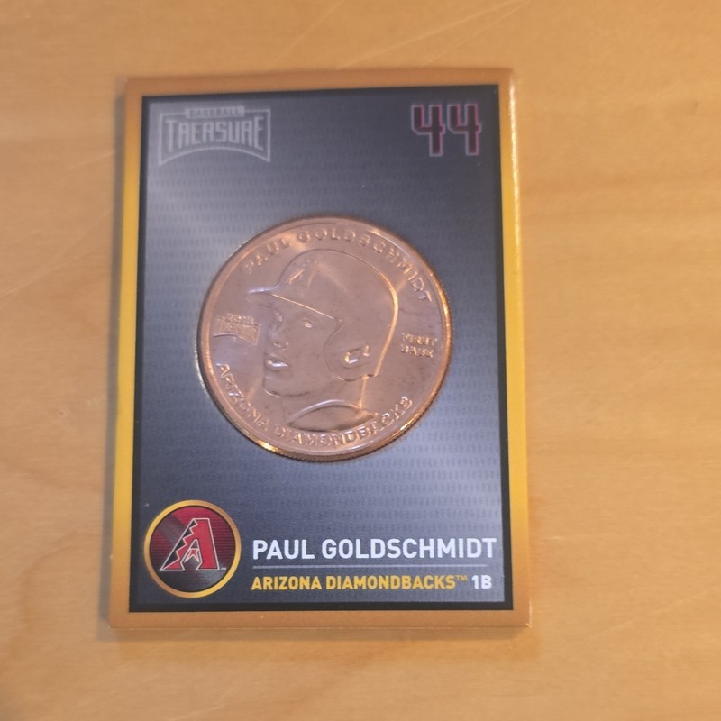 Baseball Treasure Paul Goldschmidt Arizona Diamondbacks 2018 Copper Coin