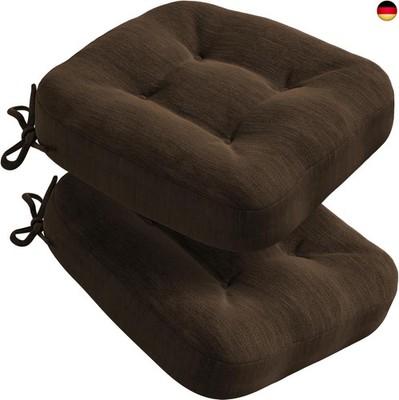 Codi Sitzkissen 40x40×8 cm 2er Set, Extra Dicke, Bequeme Stuhlkissen mit 