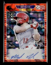 2021 Pro Set Metal - 1989 Pro Set Base Autographs Crystal Red #PA-MN1 Mat Nelson