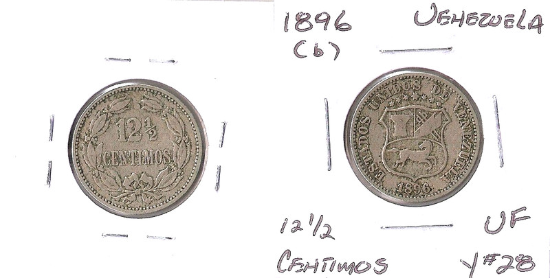 Venezuela  12 1/2 CENTIMOS 1896 XF