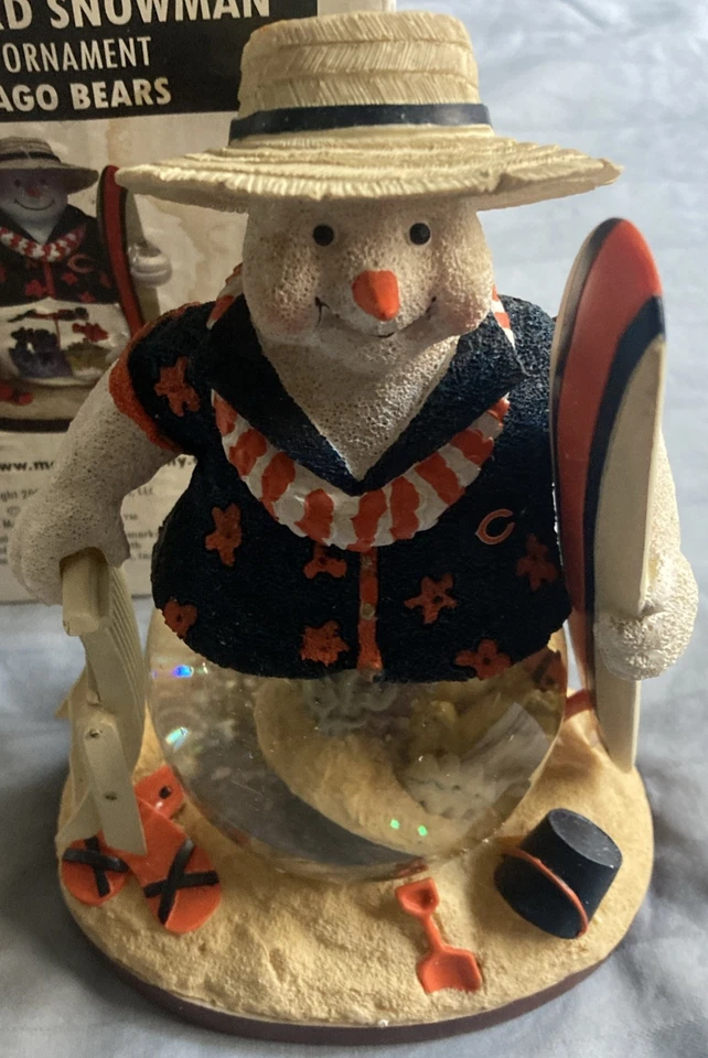 Chicago Bears NFL tabla de surf muñeco de nieve con adorno 2006 - Memory Company Foto 4 de 4