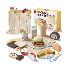 Lehoo Castle Play Food Sets for Kids Kitchen, Wooden Toys Food for ... Fast Ship