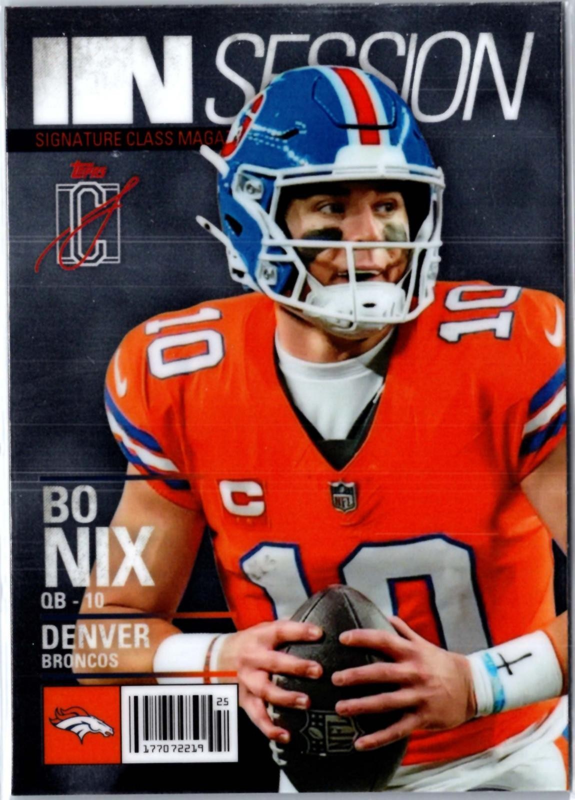 2025 Topps Signature Class #IS-7 Bo Nix In Session