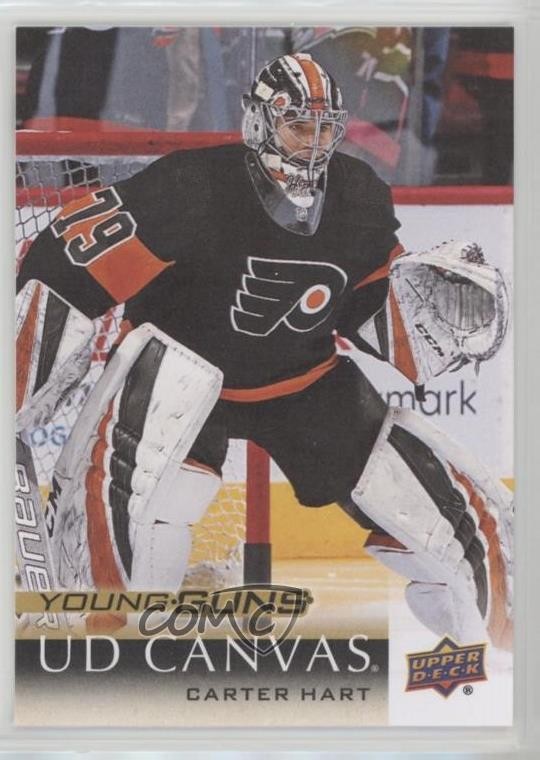 2018-19 Upper Deck UD Canvas Young Guns Carter Hart #C218 0nr3