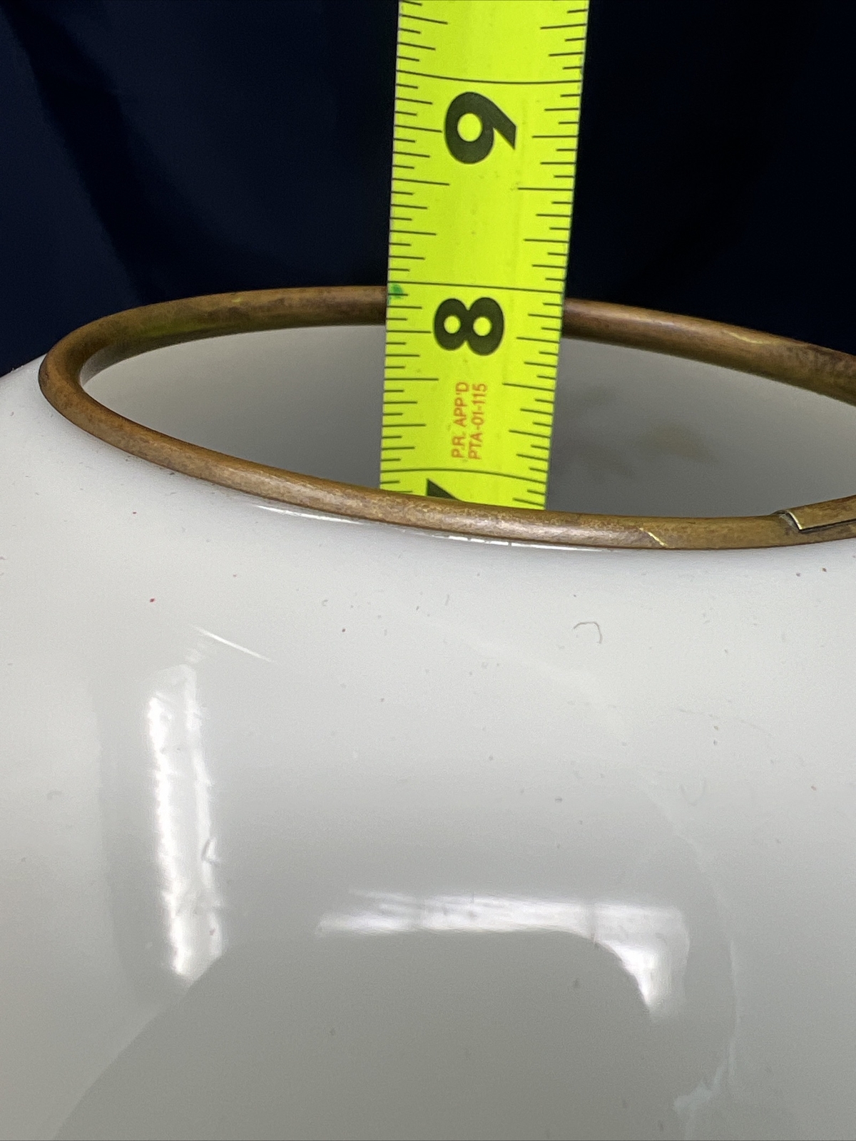 ANTIQUE SMALL GWTW OPAL GLASS BALL OIL LAMP SHADE 4” Fitter HAND