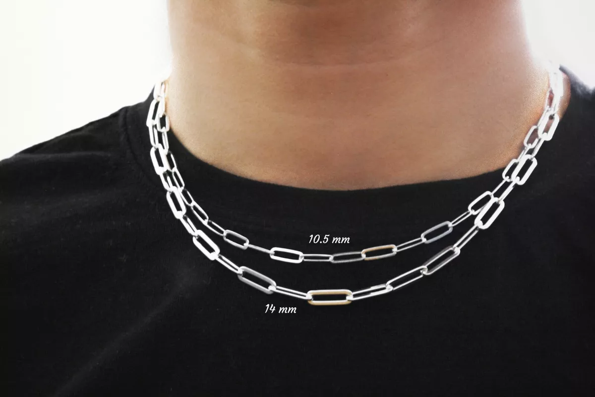 Ebay mens deals silver necklace