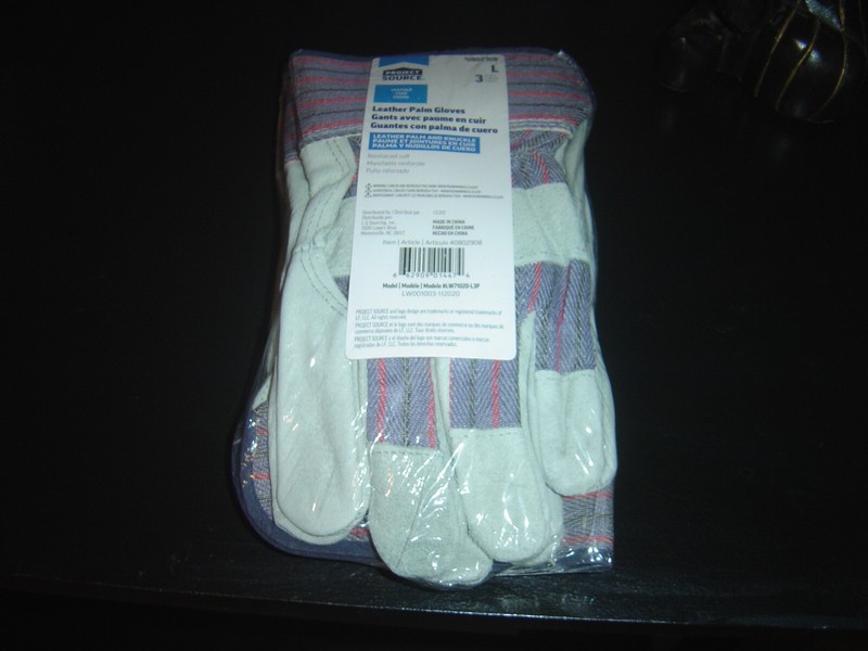 New THREE PACK LEATHER PALM AND KNUCKLE MENS LARGE GLOVES!!!