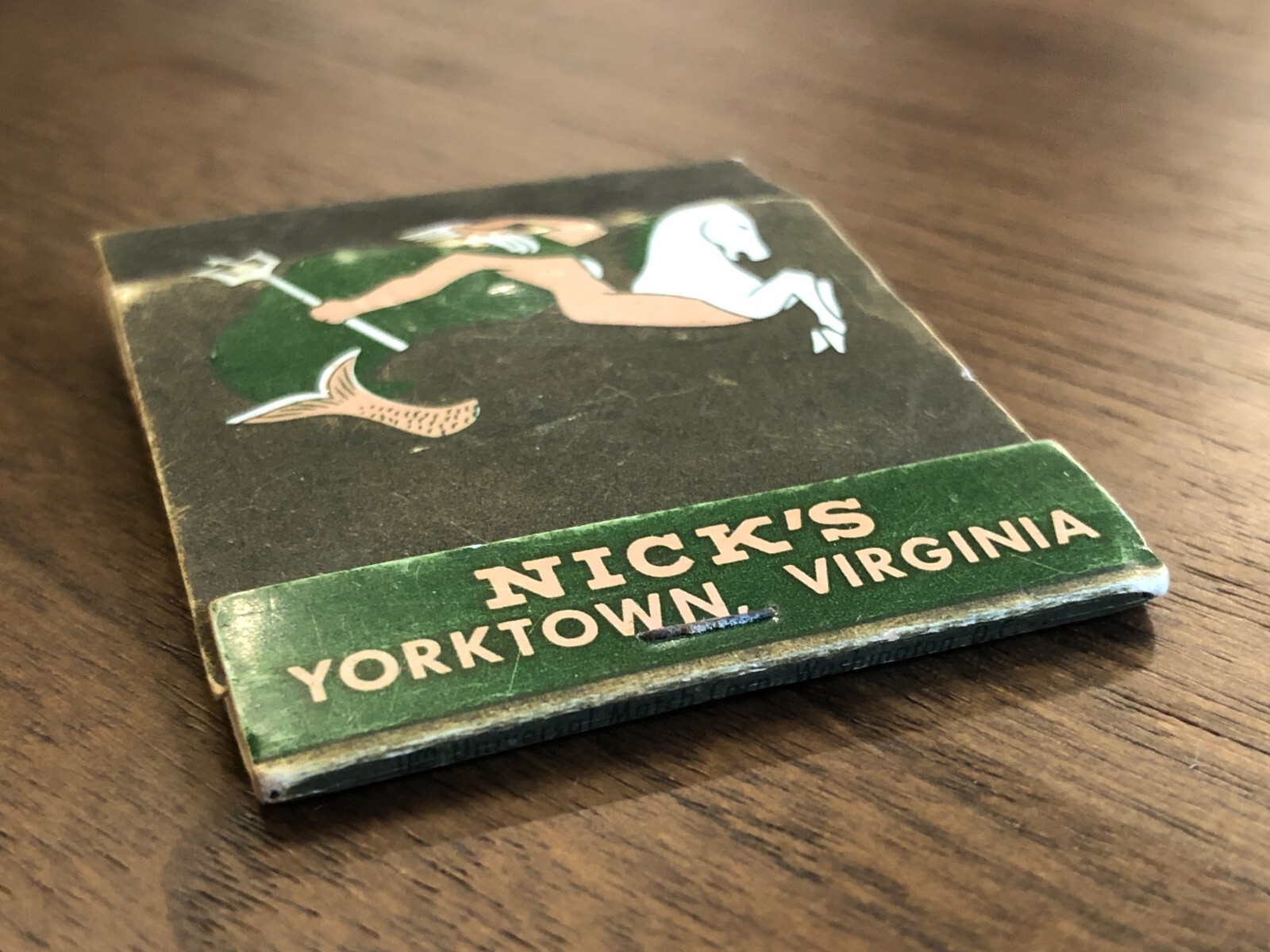Vintage Nick's Seafood Pavilion Restaurant Matchbook, Yorktown VA