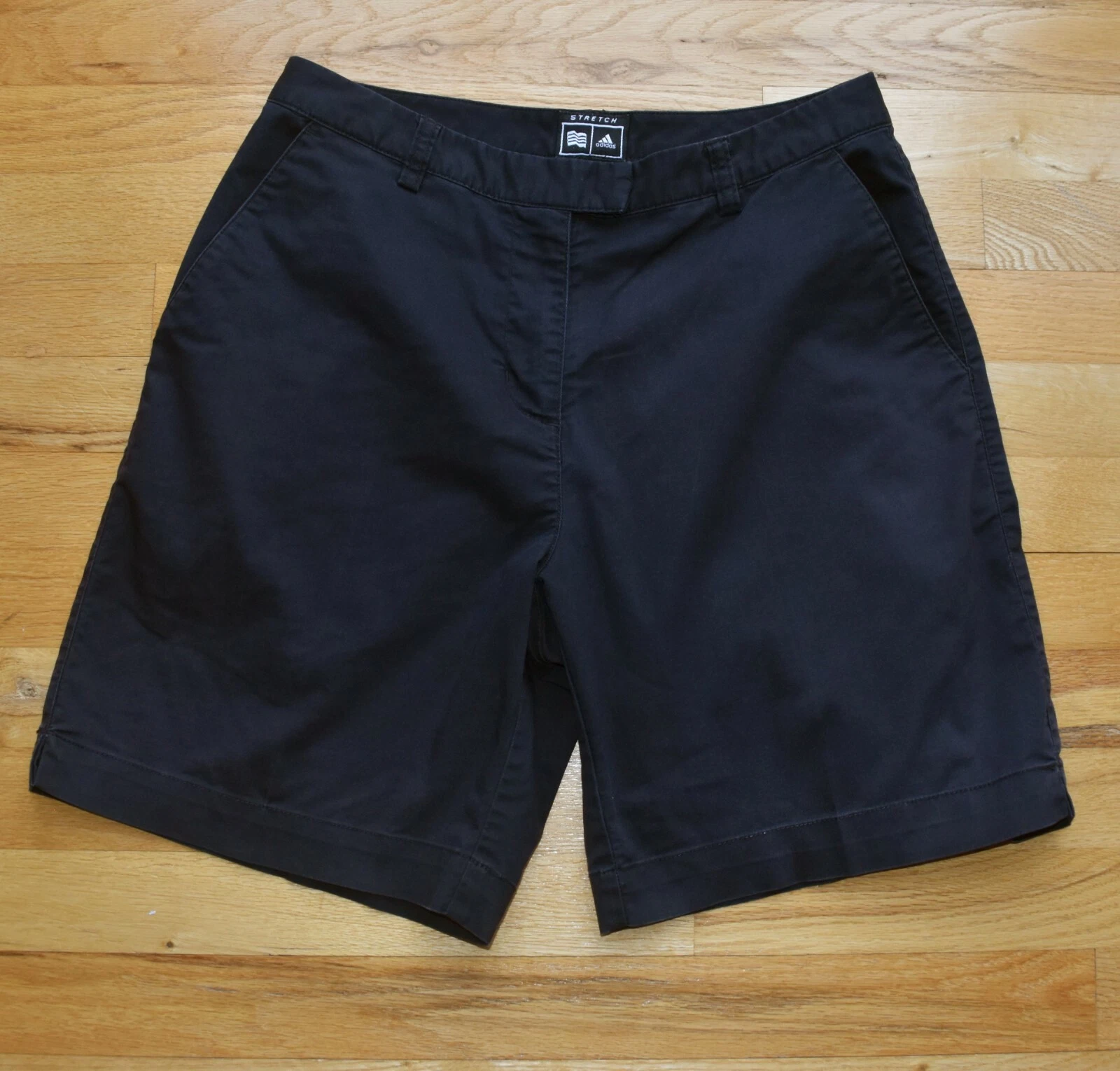 Pantaloncini da golf da passeggio donna ADIDAS elasticizzati neri in misto cotone (8)