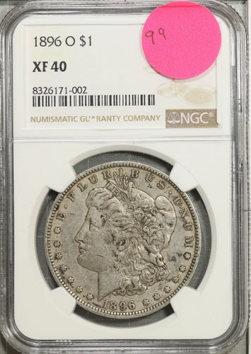 1896 O Morgan Silver Dollar NGC XF 40 Extra Fine #1-002