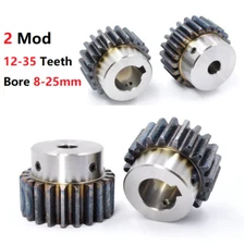 2 Mod 45# Steel Spur Gear 12T-40T Bore 8-30mm Pinion Gear with Step Motor Gears