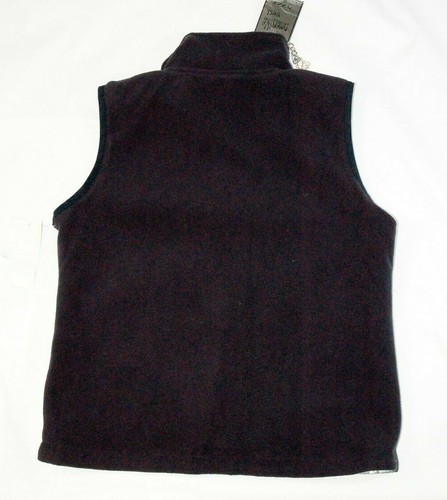 SJB Active women's reversible fleece vest black silver size S zip front - Picture 4 of 7