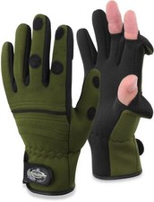 Neopren Anglerhandschuhe umklappbare Fingerkuppen rutschfeste Handinnenfl&auml;che