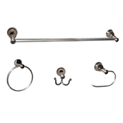 ARISTA Castilla Collection 4 Piece Bathroom Accessory Set in Chrome