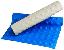 Image of CROYDEX BLUE BATH SHOWER MAT NON SLIP CUSHIONED BATH TUB MAT 56 X 43cm