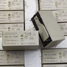 2Pcs Goodsky  -SH-1230A 230VAC Power Relay 5Pins 12A 250VAC #A6-22