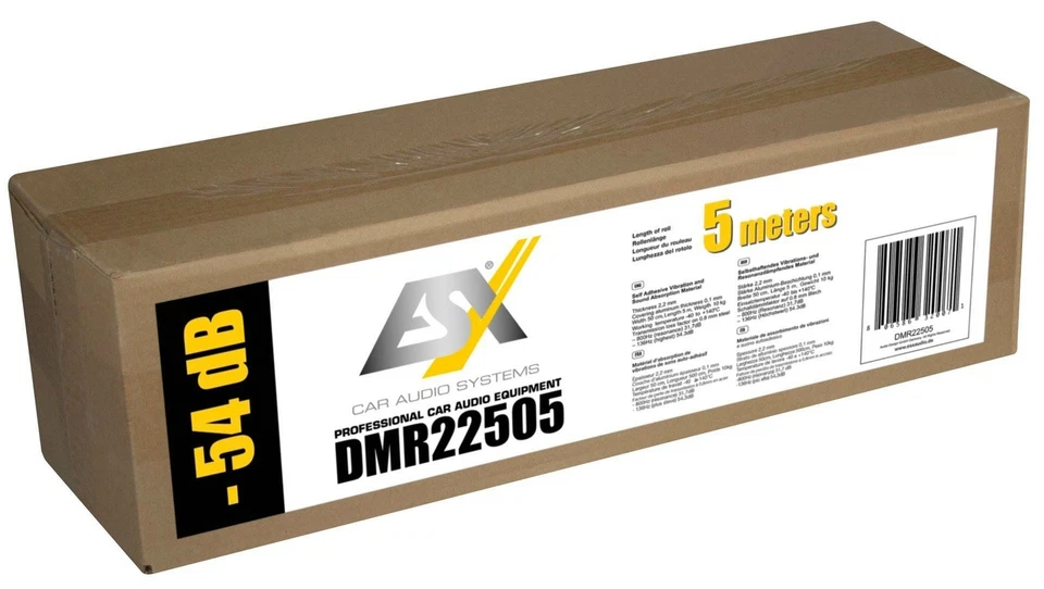 ESX DMR22505 Dämmmaterial Alubutyl Türdämmung 5 Meter Rolle 2,2mm , 2,5mm² Auto - Bild 3 von 3
