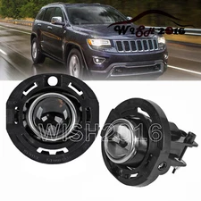 For 2014-2021 Jeep Grand Cherokee Fog Lights Clear Front Bumper Lamp Left+Right