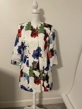 Anthropologie Luii Spring White Floral Print Jacquard Jacket Size Medium