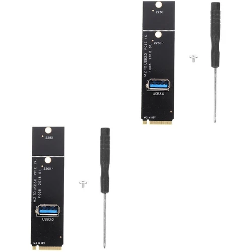  2 PCS Riser Card Extra Usb Ports for Laptops Computer PCIE Adapter