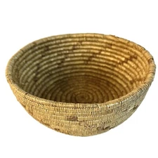 Yupik/Inuit Coil Basket - Seagrass Materials - Quarter Basket VTG
