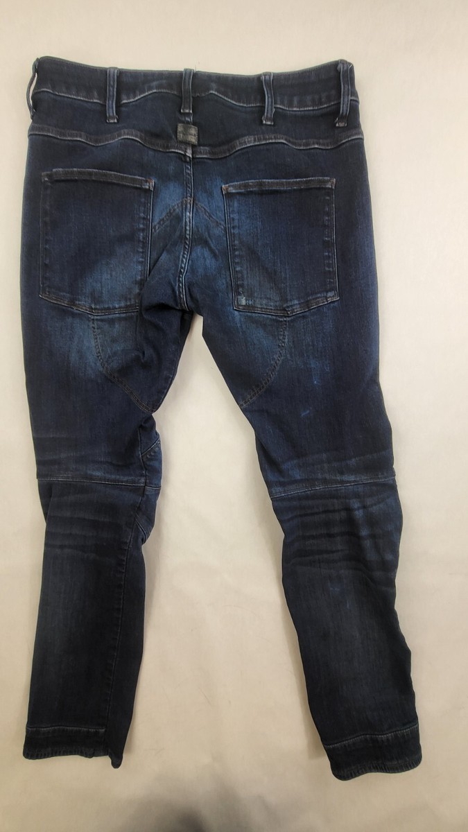 G Star Raw 5620 3D Slim Button Fly Flex Moto Jeans Sz 31x32
