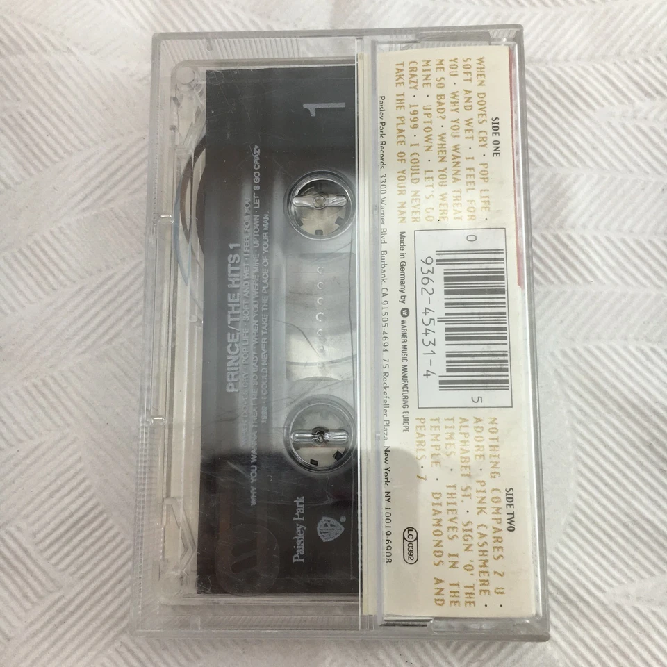 VTG Warner WB Records Paisley Park PRINCE The Hits 1 Cassette Tape Audio Album - Image 3 of 4