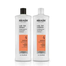 Nioxin System 4 Cleanser Shampoo and Scalp Therapy Conditioner  33.8oz Set / Dou