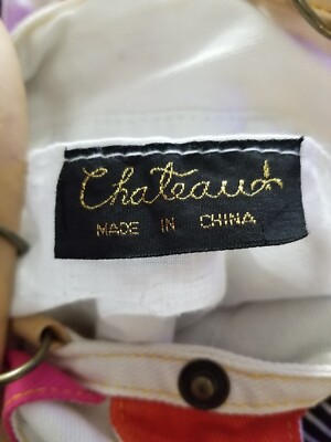 Vintage CHATEAU Fun Striped Convertible Backpack & Shoulder  display picture 3