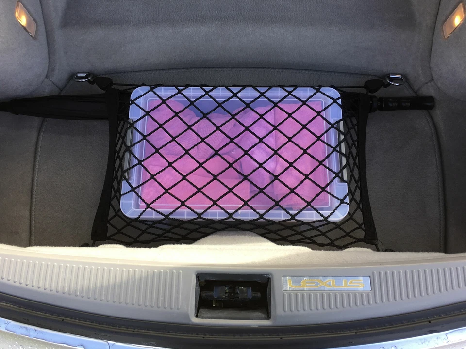 Rear Trunk Floor Style Organizer Cargo Net for LEXUS SC300 SC400 SC430 1992-2010 - Image 2 of 4