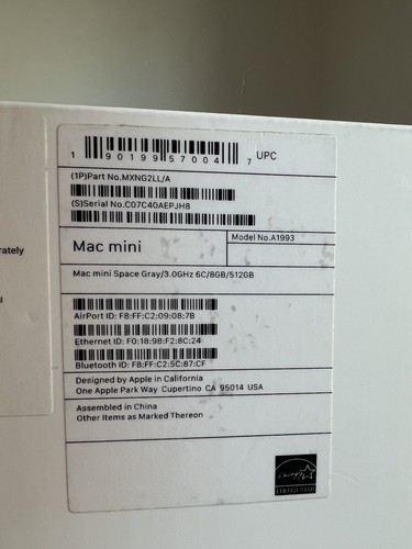 Apple Mac Mini 2018 i5 512GB SSD 8GB RAM - Space Gray - Afbeelding 16 van 18