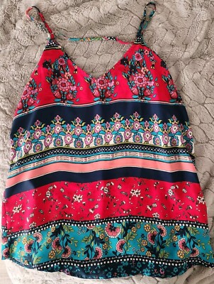 Flowy Boho Tank Top Maurices Size Large Hippie Summer Festival