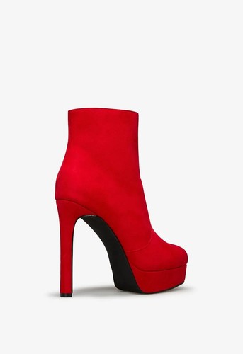 NEW Women's Natashia Platform High Heel Ankle Boots, Red Size 8.5 - Picture 3 of 4