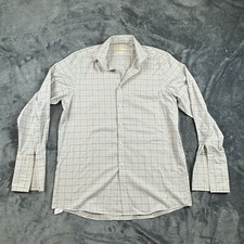 Michael Kors Mens Long Sleeve Button Up Shirt Preppy Plaid 15 1/2 x 32/33