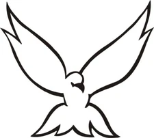 Dove Animals 1 Color Window Wall Vinyl Decal Sticker Printed Graphic