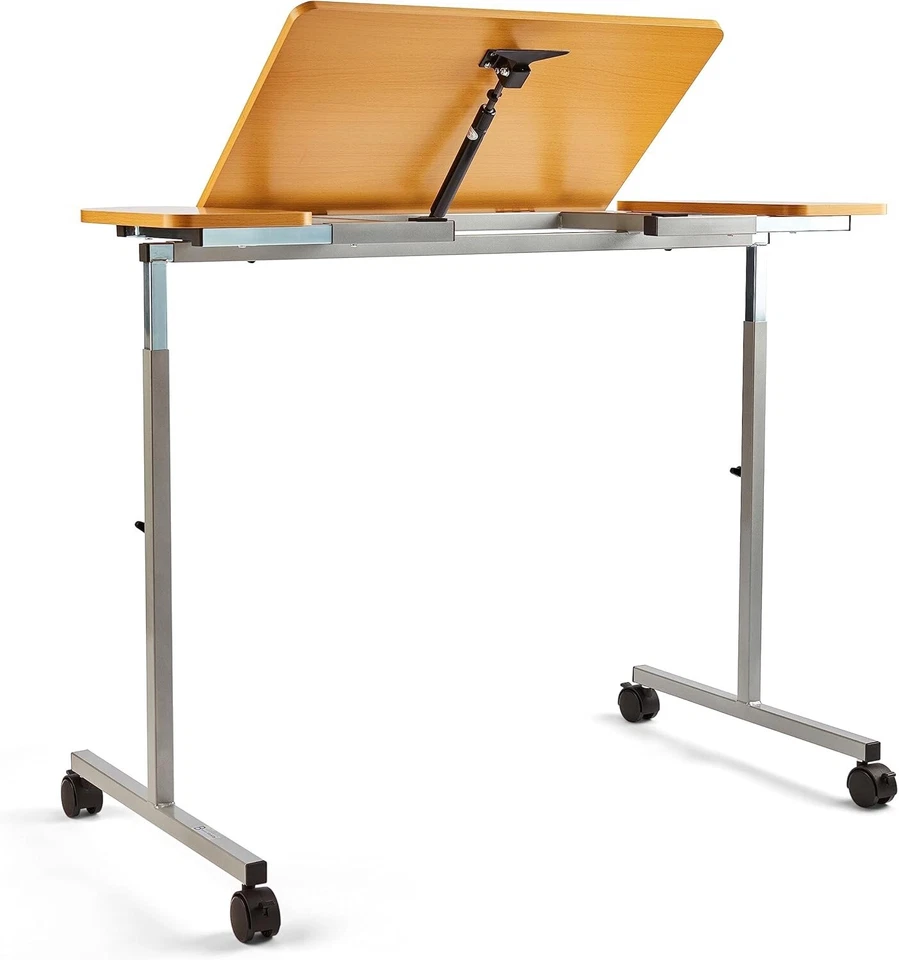 Adjustable Height Tilting Over Bed Table or Over Chair Table & Lockable Castors - Image 4 of 4