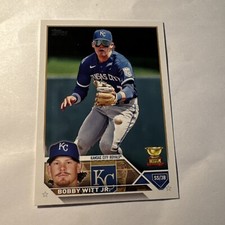 Baseball Card | #7 Bobby Witt Jr Rookie Gold Cup - 2023 Topps Series 1 Base Set