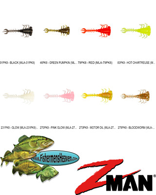 Z-Man LarvaZ (MLA) Soft Plastic Micro Finesse Panfish Bait Pick Any 8 Colors