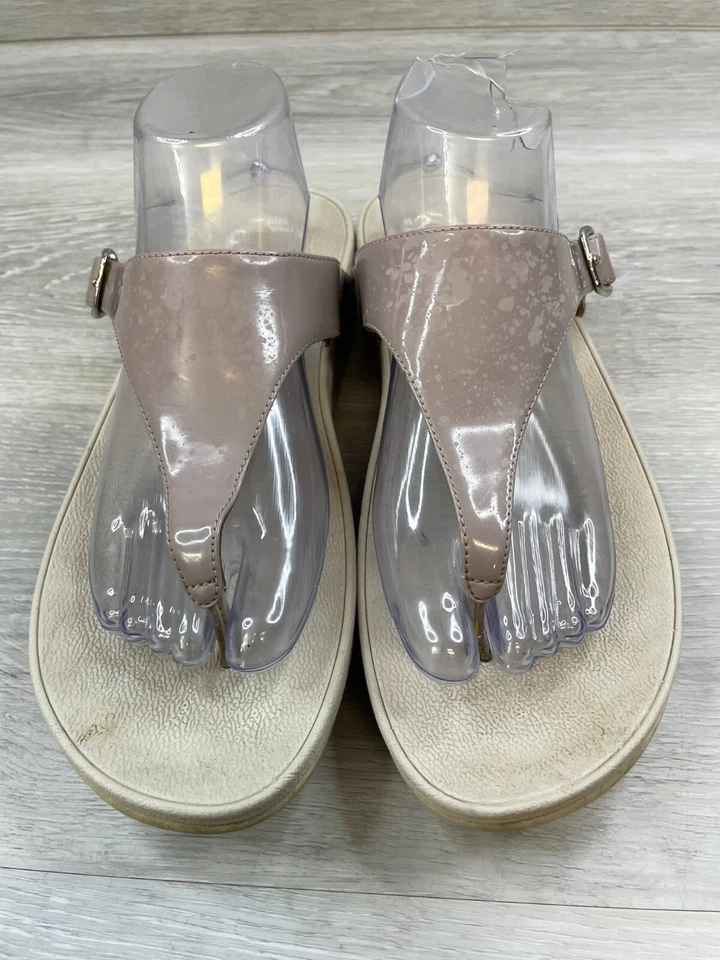 Sandalia para mujer Fitflop Superjelly chanclas tanga cuña charol 10 púrpura Foto 2 de 4